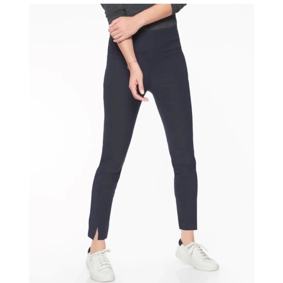 Athleta Wander Slim Straight Ankle Pants Blue Womens 6 FLAW - Picture 1 of 12